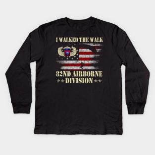 Paratrooper I Walked The Walk 82nd Airborne Division Kids Long Sleeve T-Shirt